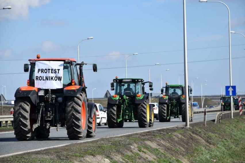 Trwa protest rolników. Droga Skalmierzyce  - Ostrów Wielkopolski zablokowana  [ZDJĘCIA + FILM]