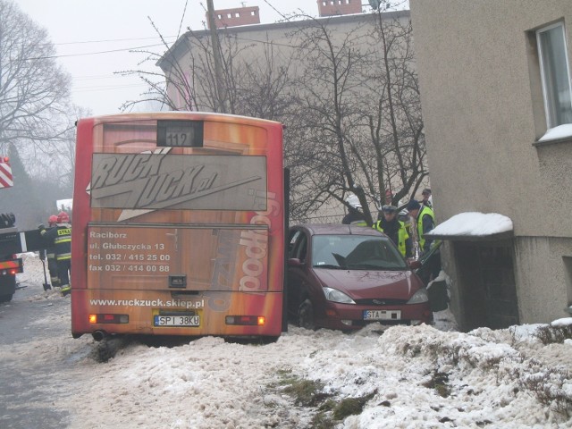 Wypadek na ulicy Kościelnej w Strzybnicy