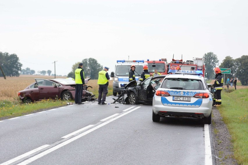 Czołowe zderzenie w Paparzynie. Sześć osób trafiło do szpitala, w tym dziecko [wideo, zdjęcia]