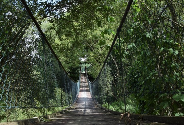 We wsi Tomisław w gminie Osiecznica, w powiecie bolesławieckim można zobaczyć most wiszący nad Kwisą. Miejsce robi wrażenie. Zobacz więcej zdjęć