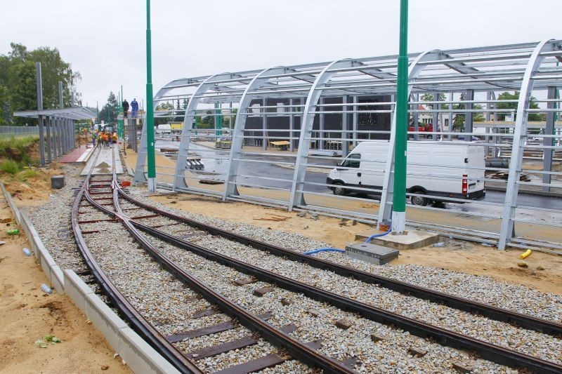 Budowa dworca na Junikowie