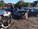 Wypadek w Lesznie - sprawca wyprzedzał na podwójnej ciągłej