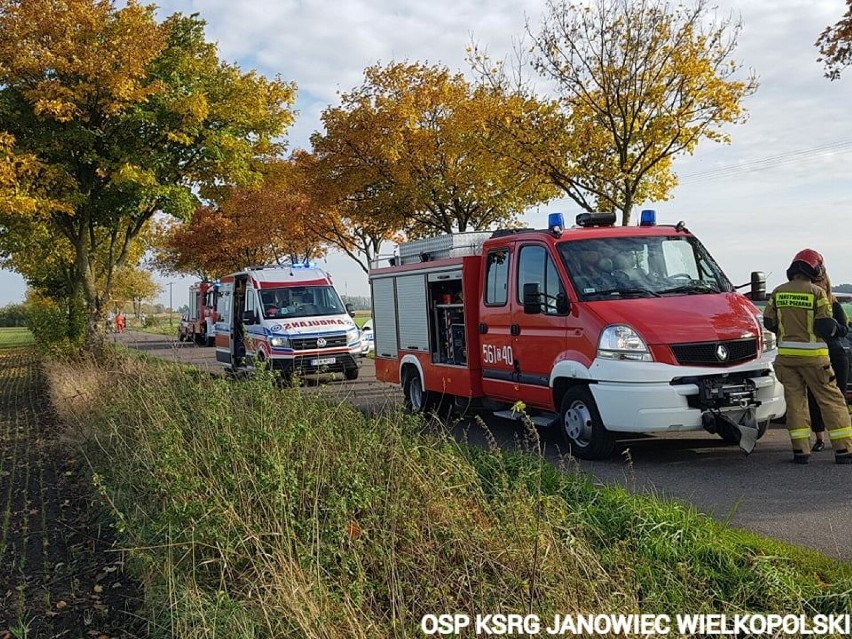 Wypadek w Brudzyniu (gmina Janowiec Wielkopolski).