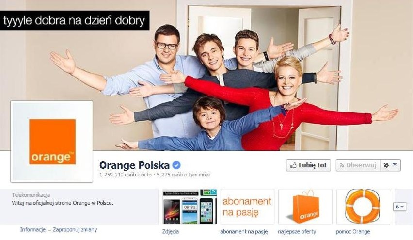 Orange Polska - 1 759 219 fanów.

Stan na 4.02.2014 - godz....