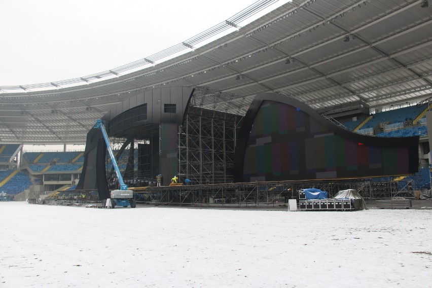 Scena na Sylwestrową Moc Przebojów na Stadionie Śląskim