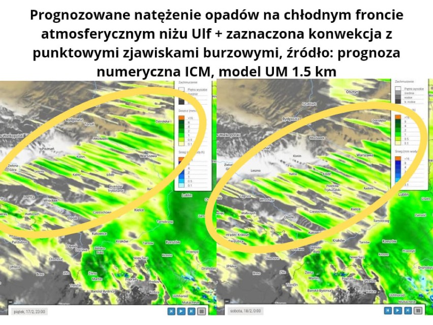 Nadchodzi załamanie pogody. Będą silne porywy wiatru, opady, możliwe nawet burze. Sprawdź szczegóły prognozy od Łowców Burz INFOGRAFIKI