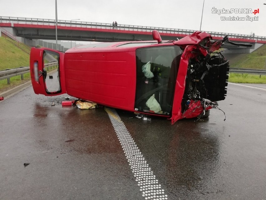 Koszmarny wypadek na autostradzie A1 w Mszanie