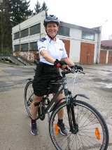 Policja na rowerach na ulicach Jeleniej Góry 