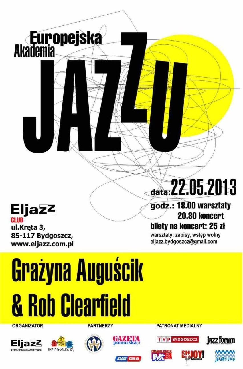 Grażyna Auguścik i Rob Clearfield wystpią- Eljazz Club-22.05.2013