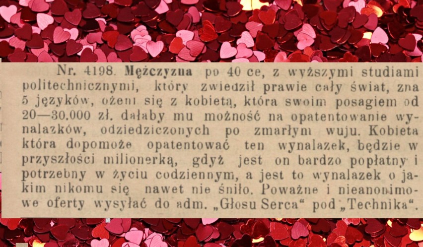 Randki retro. „Może być brzydki, niebogaty, byle nie latawiec ”. Przedwojenne ogłoszenia matrymonialne były konkretne