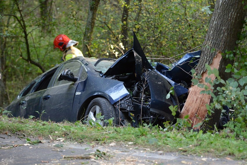 Poważny wypadek w Wielkich Lniskach pod Grudziądzem