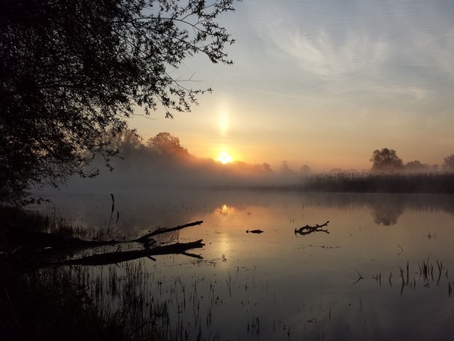 Wschód słońca nad Odrą