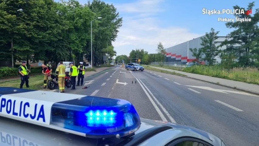 Wypadek na DK94 w Piekarach Śląskich. Zderzył się samochód z...