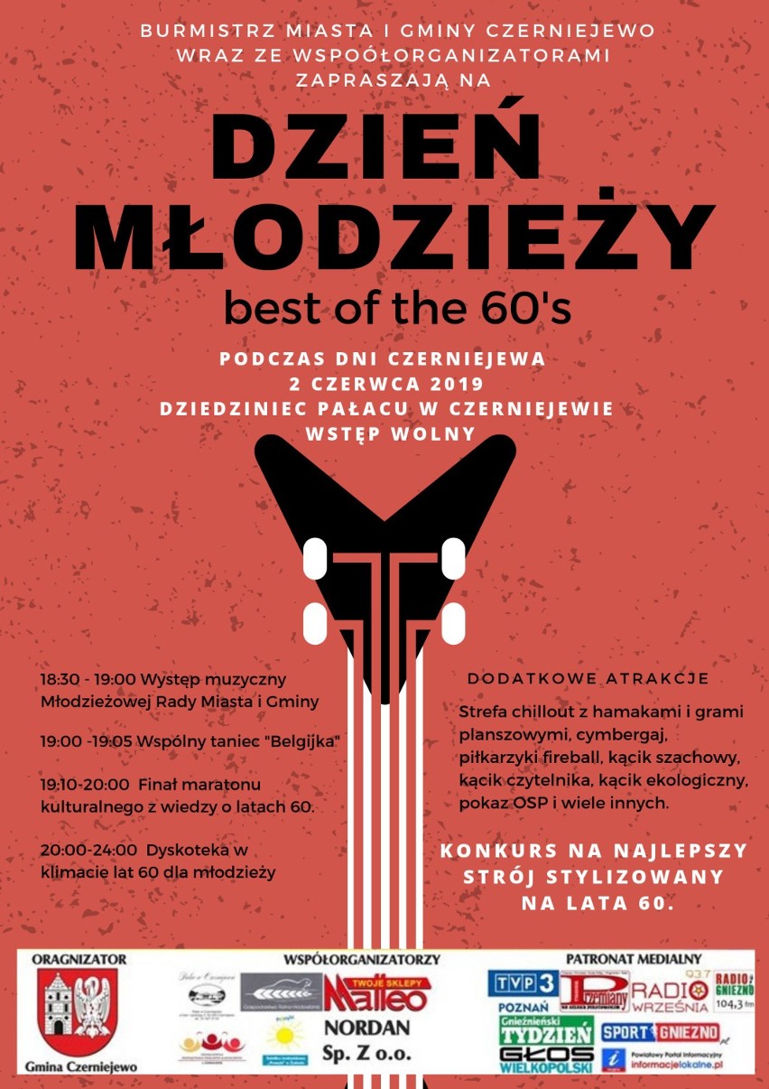 Gmina Czerniejewo: Dzień Młodzieży pod hasłem "Best of 60's"