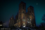 Kościół św. Stanisława w Czeladzi nocą