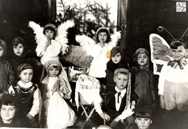 1938 rok. Jasełka w przedszkolu przy ul. Kolejowej w Zamościu