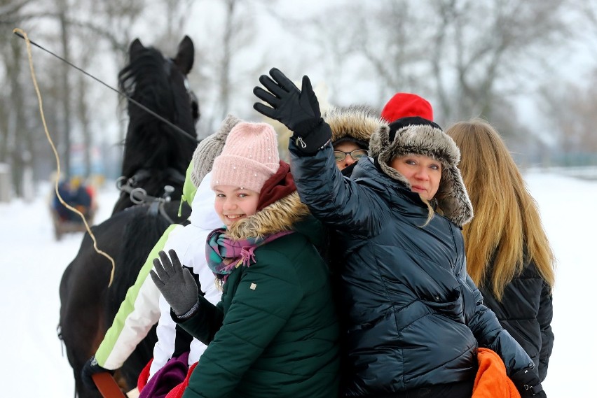 Kulig w Bogusławicach, powiat piotrkowski, 13.02.2021