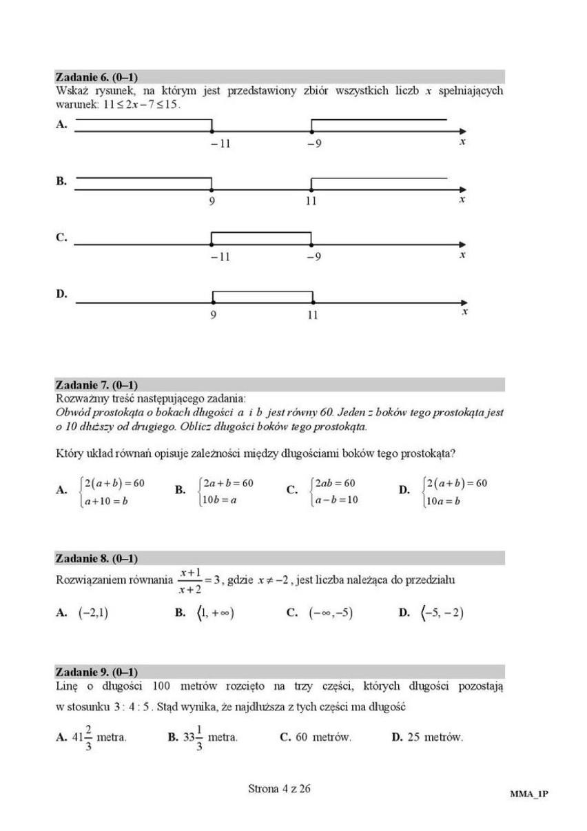 Matura poprawkowa 2017. Trudna matematyka: równania i geometria (Arkusz, Odpowiedzi))