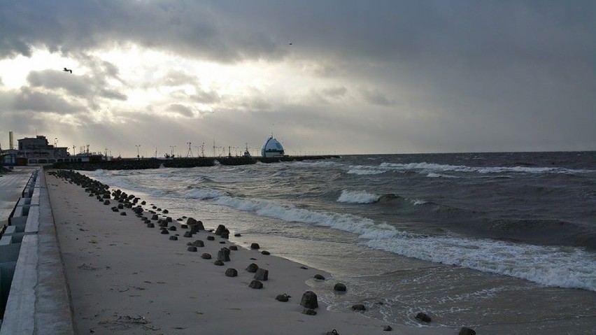 Wichura w powiecie puckim, sztorm na zatoce i Bałtyku