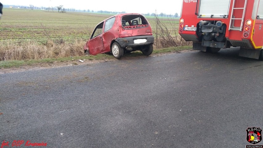 Wypadek w Lachmirowicach w gminie Kruszwica [zdjęcia]