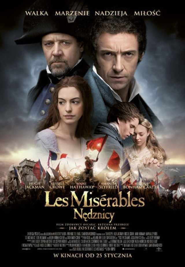 Plakat promujący film &quot;Les Miserables&quot;