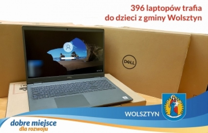 Dzieci z gminy Wolsztyn otrzymają wsparcie w formie 396 laptopów
