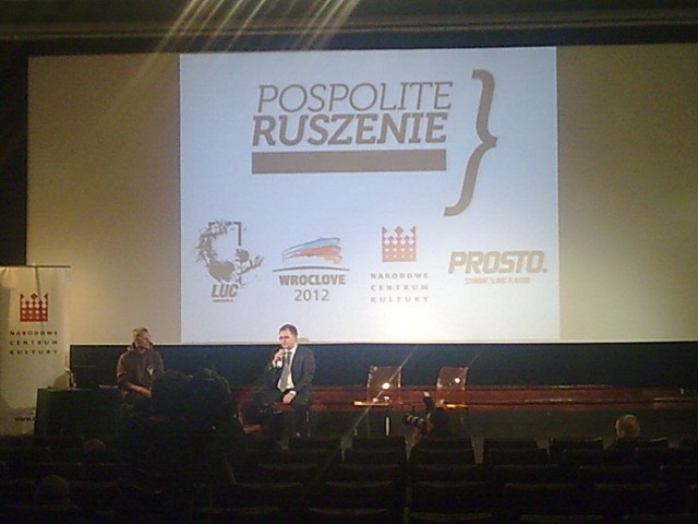 Na konferencji obecni byli m. in. L.U.C i Krzysztof Dudek, dyrektor Narodowego Centrum Kultury
