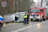 Wypadek w Bystrzycy: Kierowca opla stracił panowanie nad pojazdem i dachował (ZDJĘCIA)