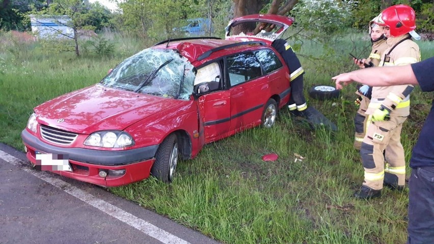 Wypadek pod Łaniewem. Uderzył samochodem w drzewo [ZDJĘCIA]