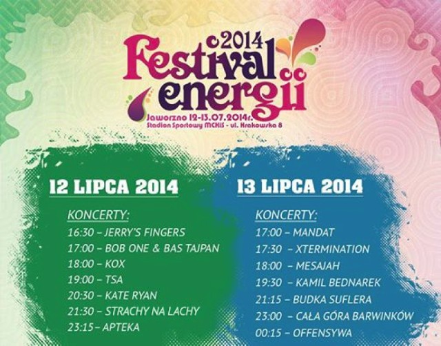 Festiwal Energii 2014 gwiazdy. Impreza już w ten weekend