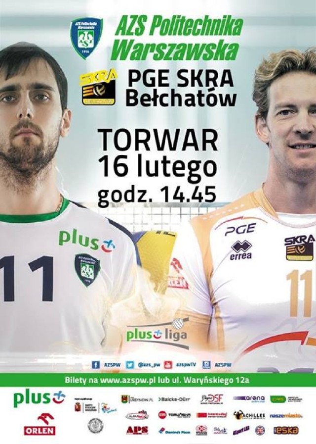 Mecz AZS PW - Skra Bełchatów. Wygraj bilety na mecz! [KONKURS]