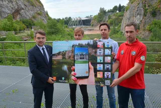 Na Kadzielni zaprezentowano aplikacje mobiliną na smartfona , z którą można zwiedzać Kielce.