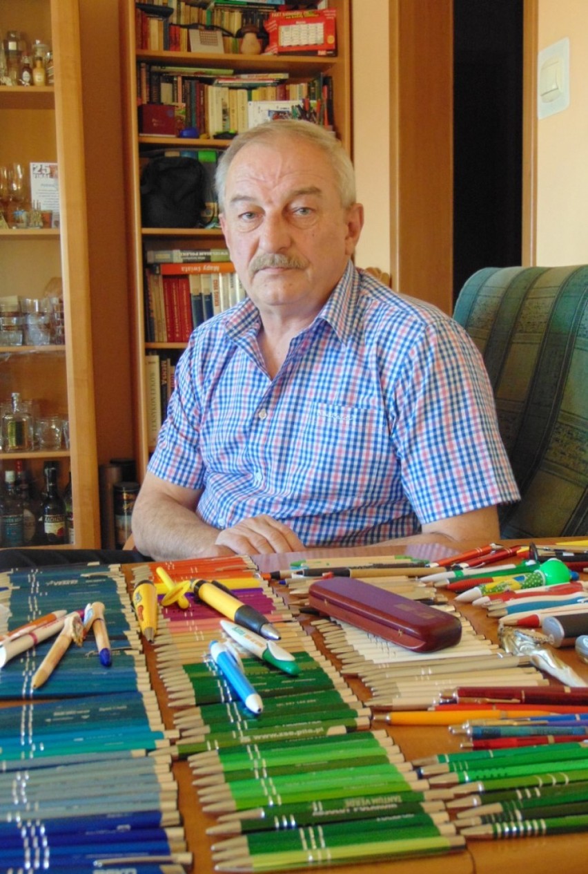 Krzysztof Kopczyński z Piły kolekcjonuje długopisy