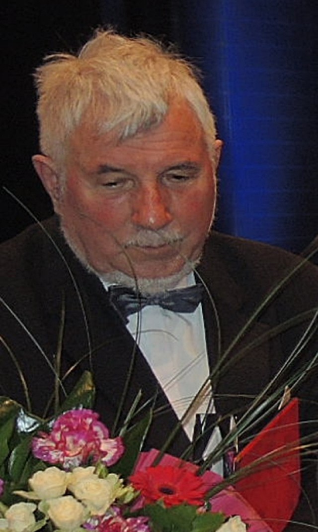 Śp. Stanisław Sadłowski na rozdaniu nagród dla twórców kultury za 2014 r.
