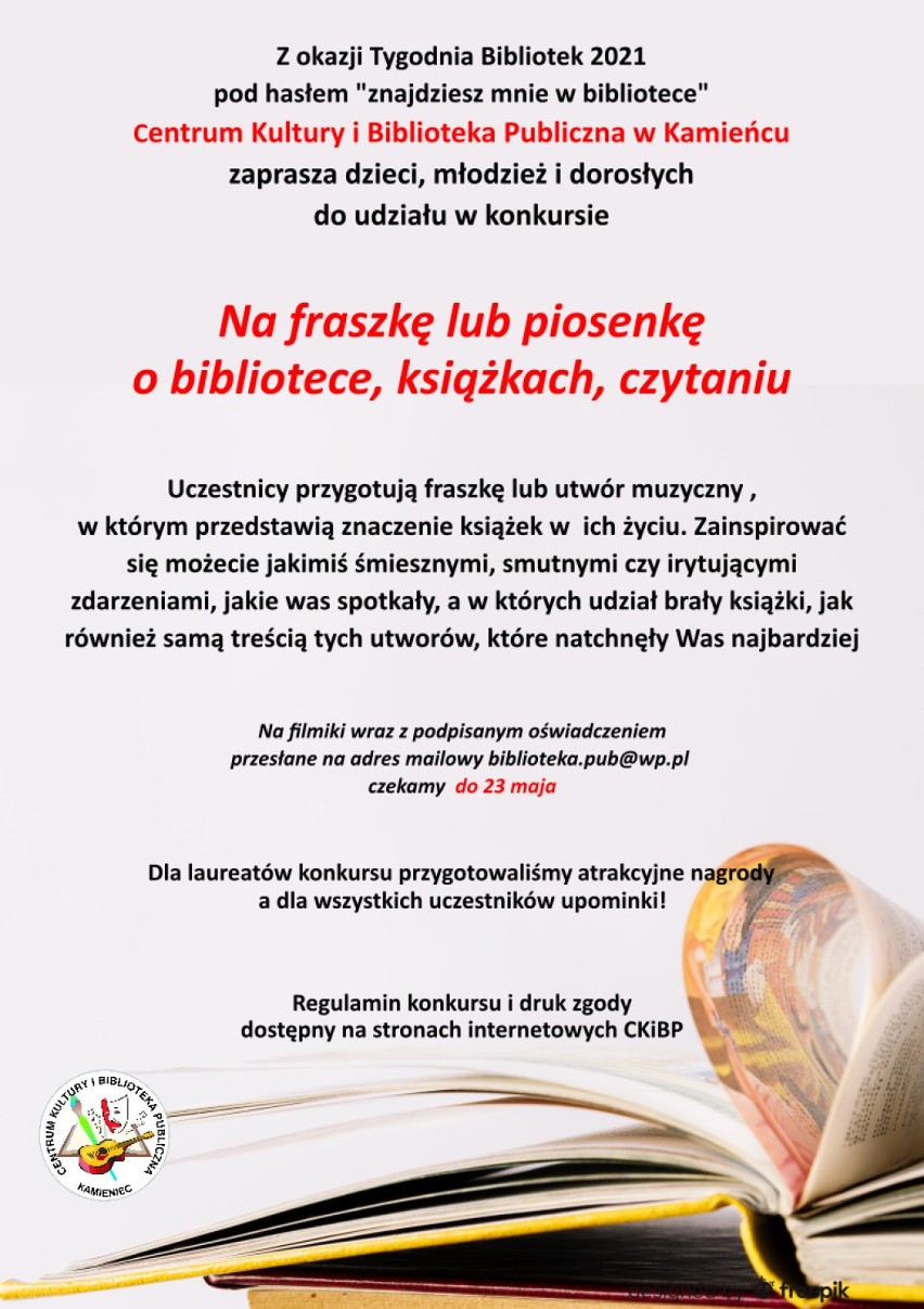 Gmina Kamieniec: Niespodzianki i konkursy w bibliotece 