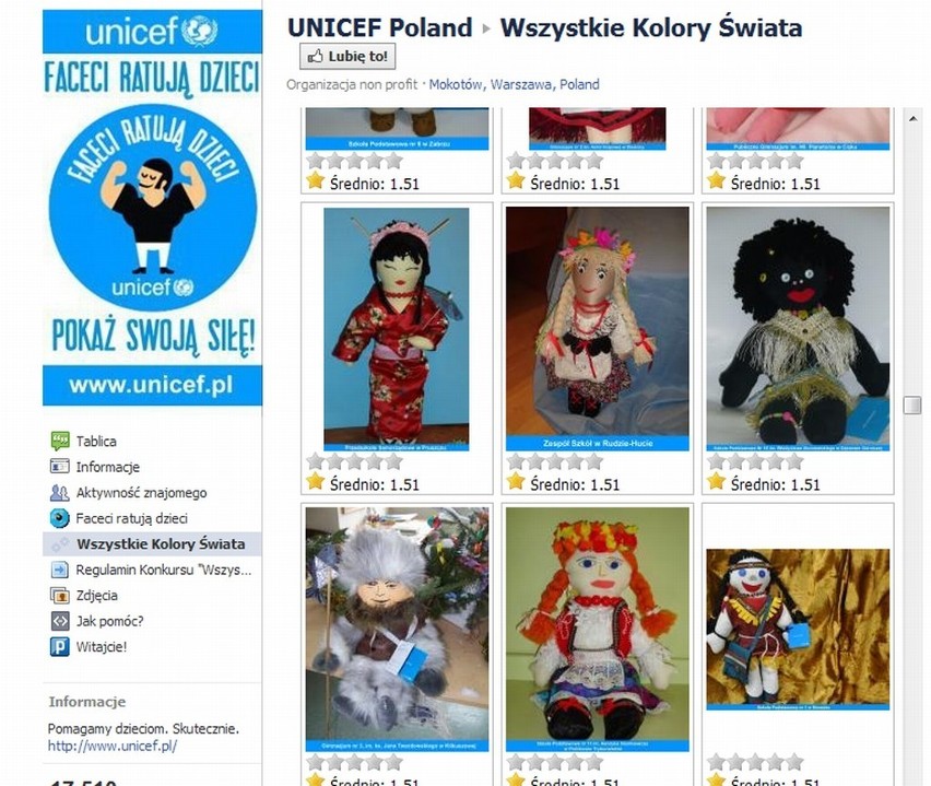 Profil UNICEF na facebooku