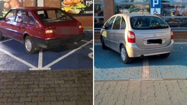 Przypadki dziwnego parkowania samochodów, w tym także i na kopertach dla niepełnosprawnych, są zgłaszane przez mieszkańców w ramach akcji "mistrzowie parkowania"