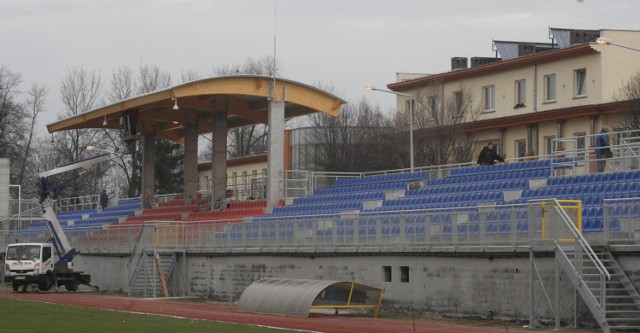 Nowa trybuna na stadionie w Jarocinie.