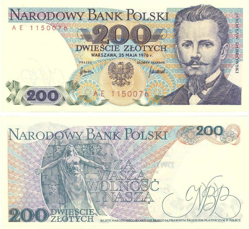 Banknot 200 zł, czyli dzisiejsze 2 gr, przedstawiał...