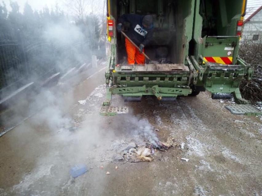 Gmina Kolbudy: Wyrzucanie żarzącego się popiołu przyczyną pożaru śmietników