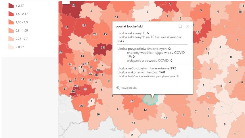 Koronawirus. Raport zakażeń SARS-CoV-2 w Tarnowie oraz powiatach: tarnowskim, dąbrowskim, brzeskim i bocheńskim [AKTUALIZACJA 9.05]