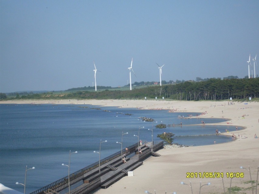 Plaża w Darłówku - widok z latarni morskiej. Fot. Anna...
