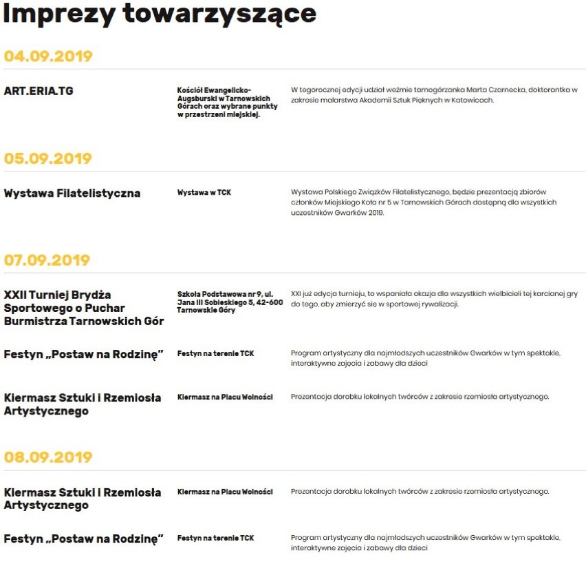 Znamy program Gwarków 2019. Tarnowskie Góry będą świętowały dni miasta w blasku gwiazd