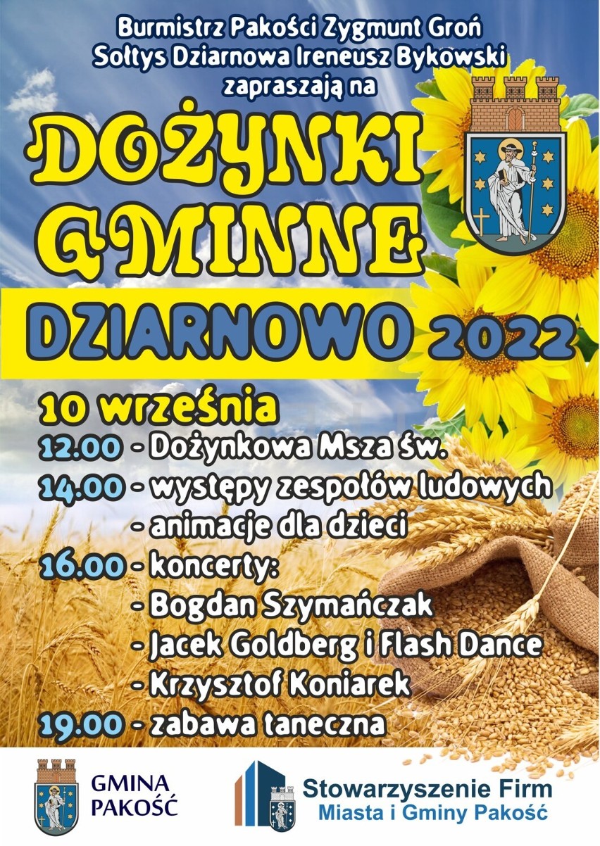 10 września. Dożynki gminy Pakość w Dziarnowie