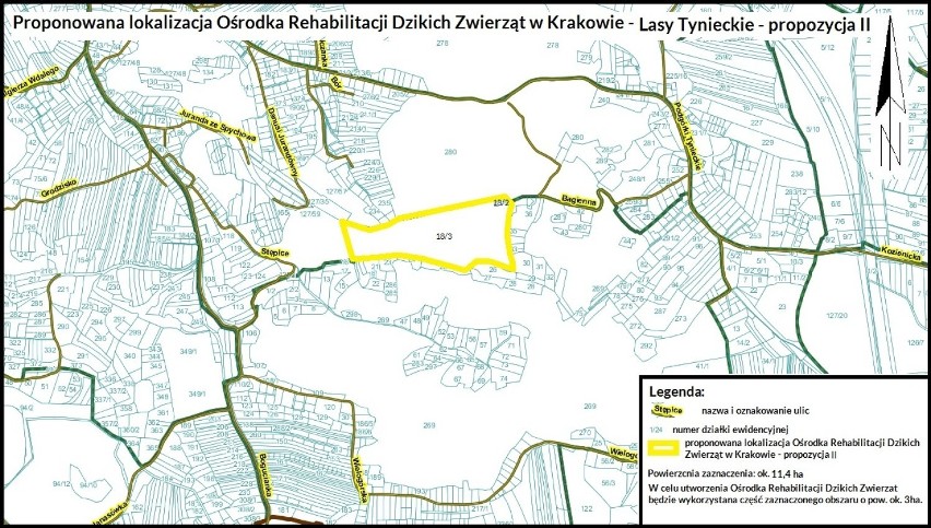 Jedna z dwóch proponowanych obecnie lokalizacji - w Lasach...