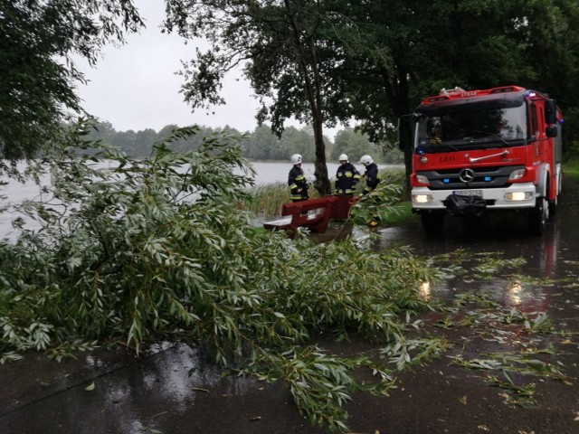 Dzisiaj (wtorek) w wyniku silnego wiatru na drogę w Piasznie (gm. Tuchomie) spadł konar, utrudniając przejazd. Na miejscu działali strażacy z OSP w Tuchomiu usuwając zawalidrogę.