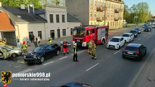 Kolizja w Gdańsku na ul. Trakt Św. Wojciecha. Jedna osoba jest poszkodowana