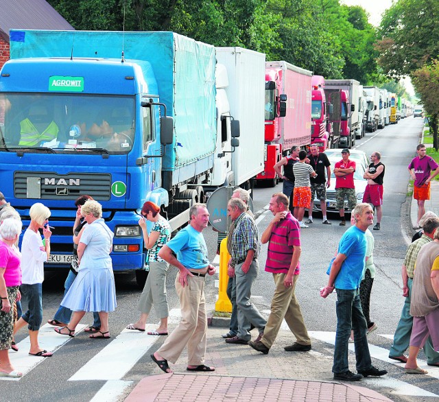 Protesty mieszkańców Goliny doprowadziły do ograniczenia tonażu na zjeździe z A2