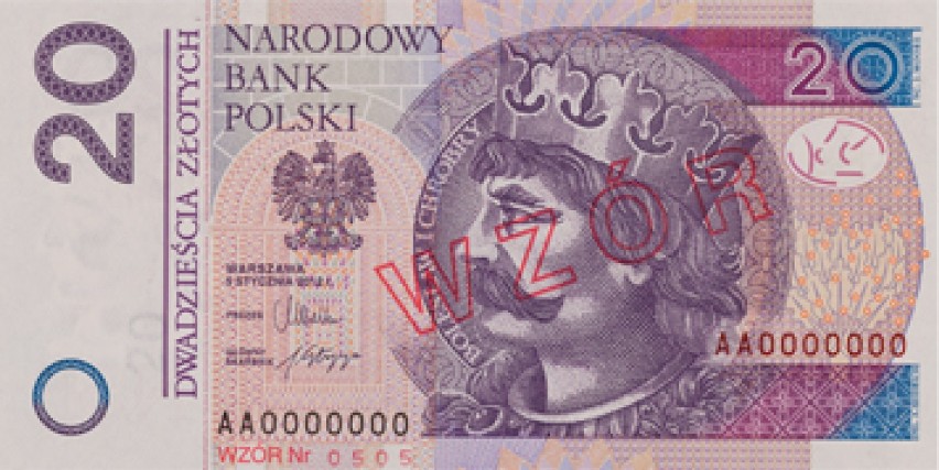 NOWE WZORY BANKNOTÓW NBP - 20 zł