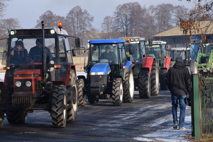 Rolniczy protest pod Sieradzem